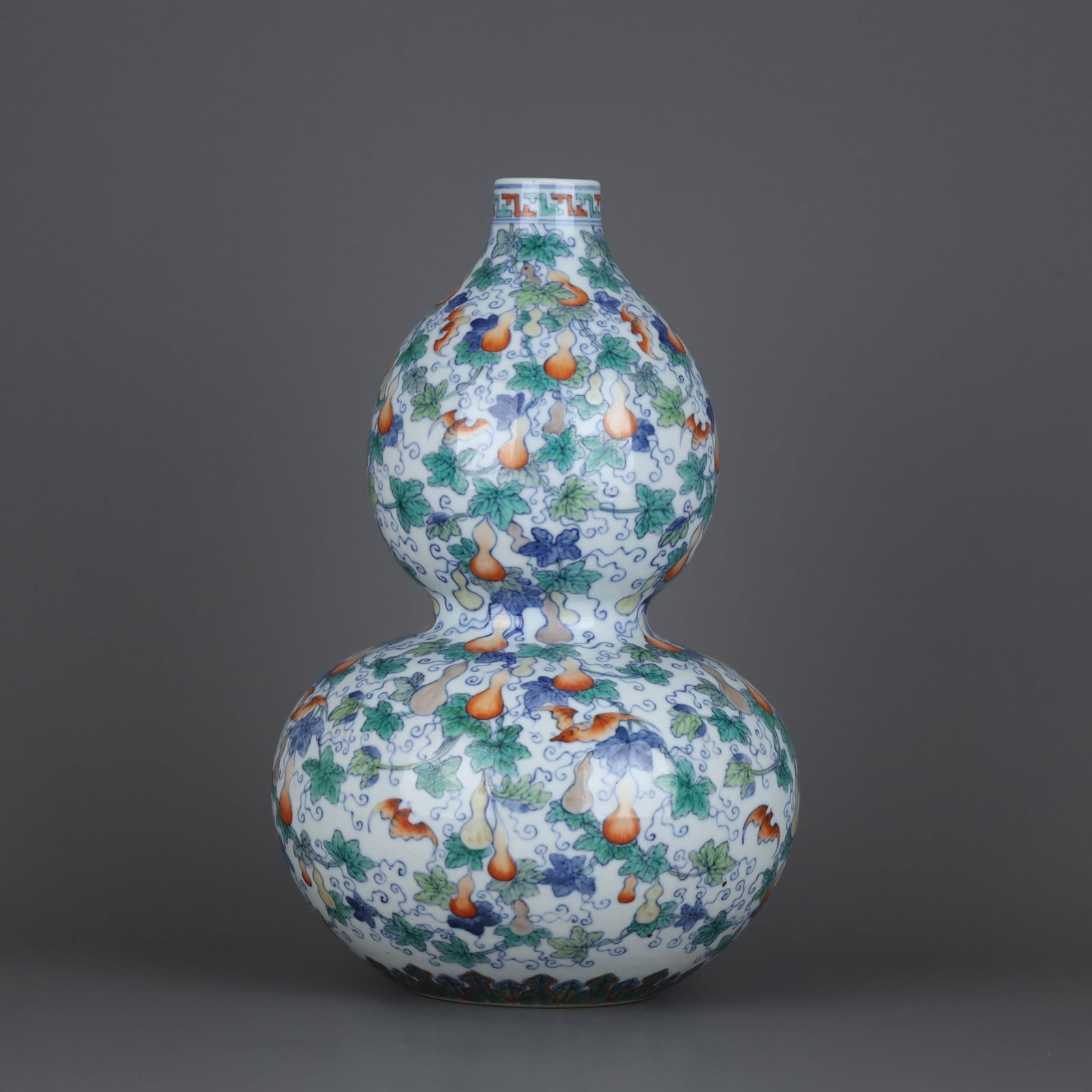 A Exquisite Doucai Gourd Vase (1 of 9)