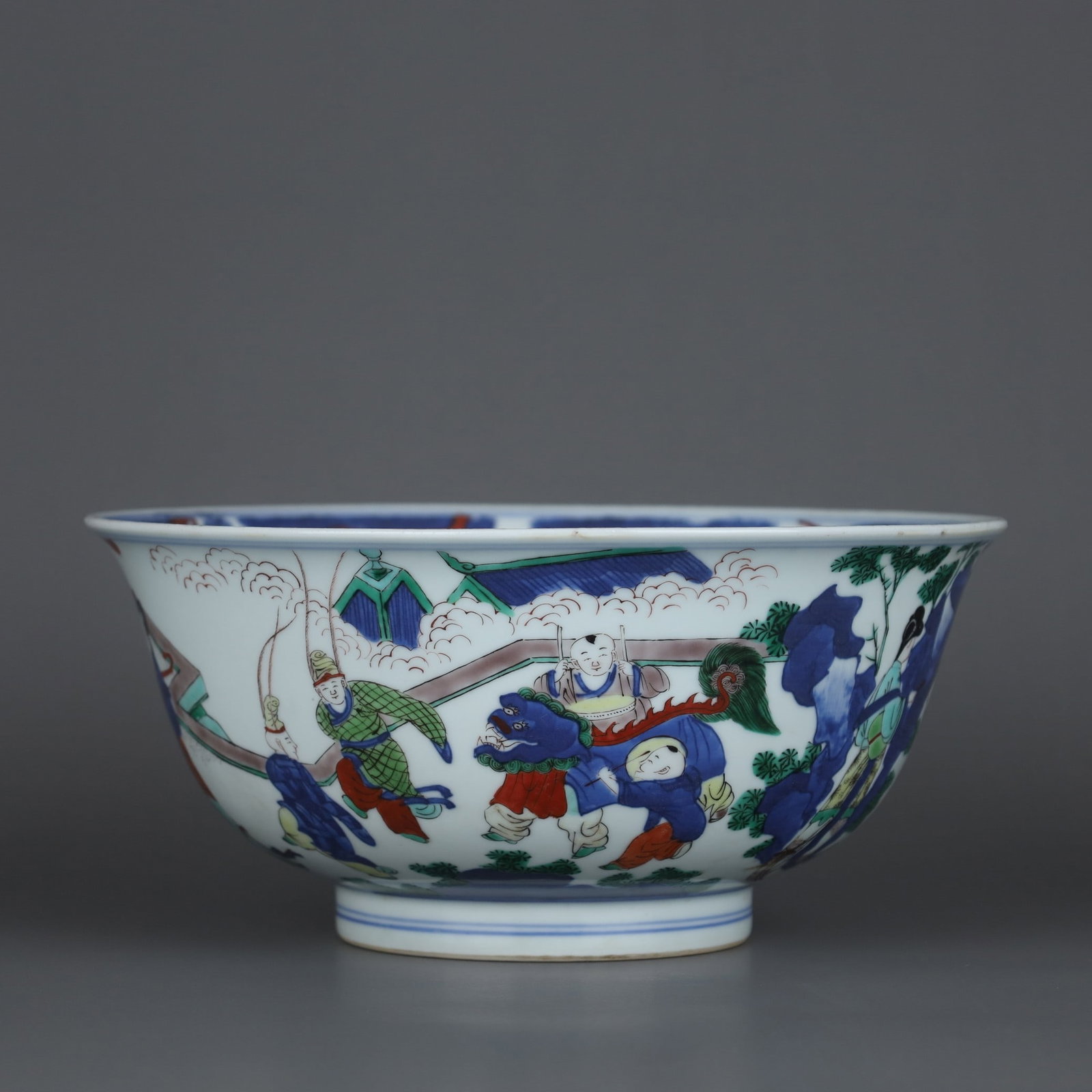 A Exquisite Doucai Figures Pattern Bowl - 3