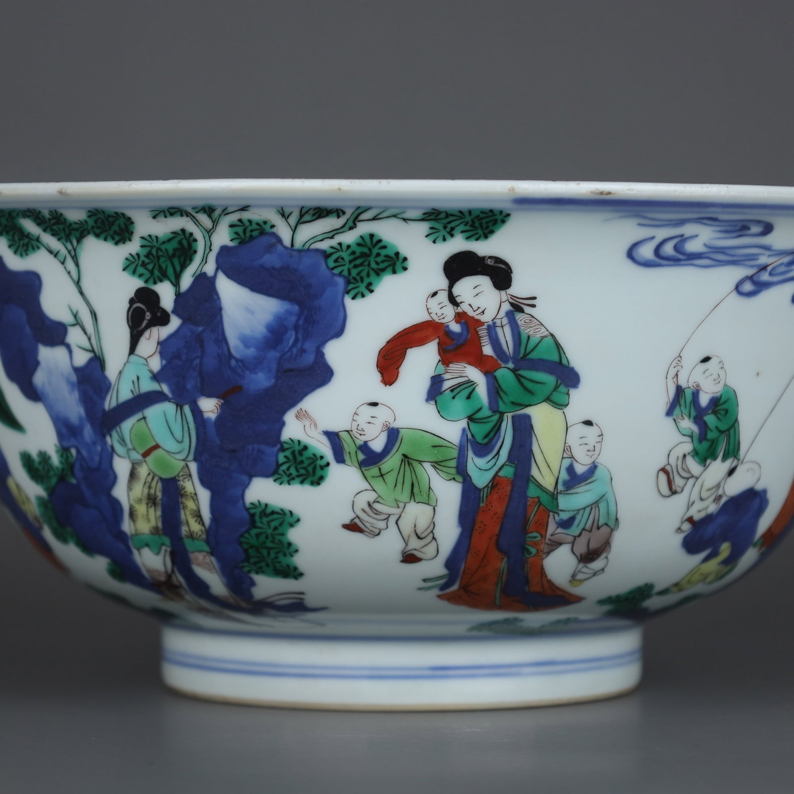 A Exquisite Doucai Figures Pattern Bowl - 7