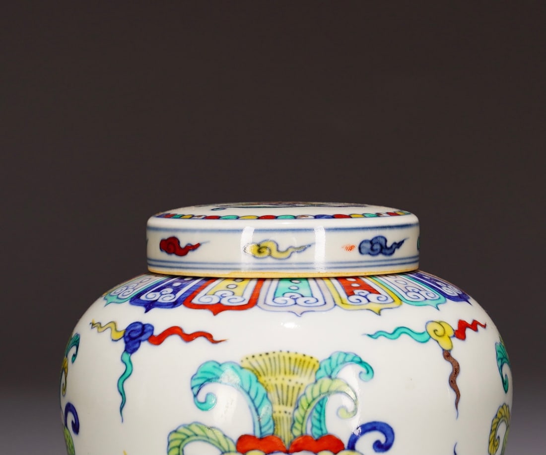A Exquisite Doucai Ganoderma lucidum Pattern Jar - 2