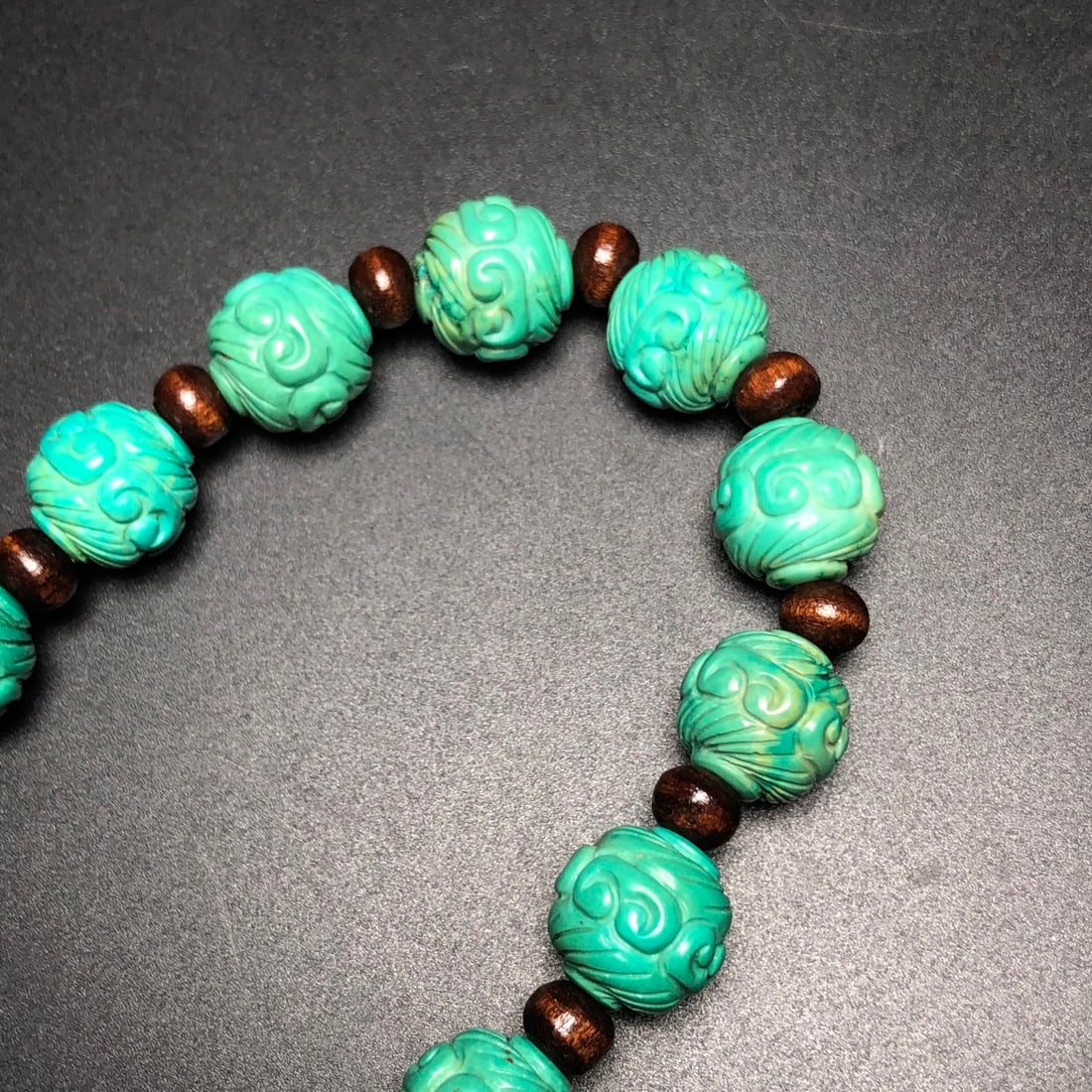 A Exquisite Turquoise Auspicious Cloud Pattern Bracelets - 6