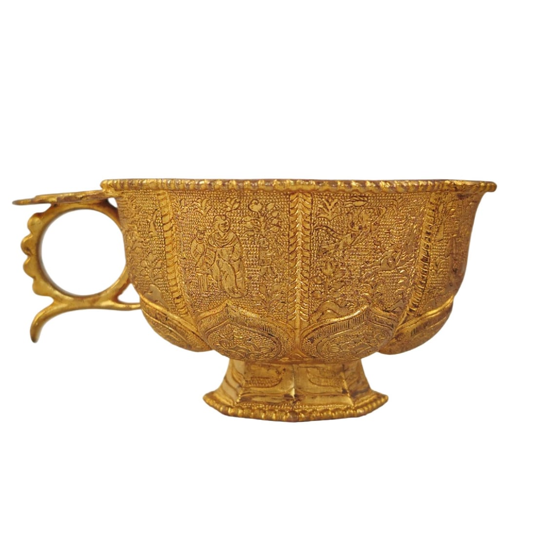 A Exquisite Gilt Bronze Figures Pattern Cup - 2