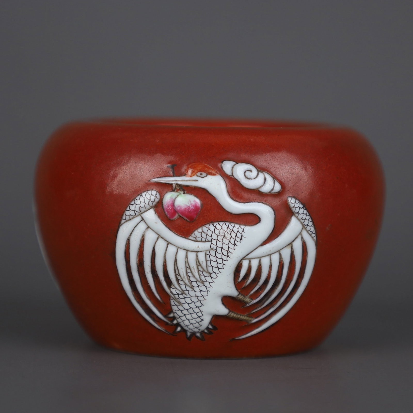 A Exquisite Iron-Red Phoenix Pattern Brush Washer - 5