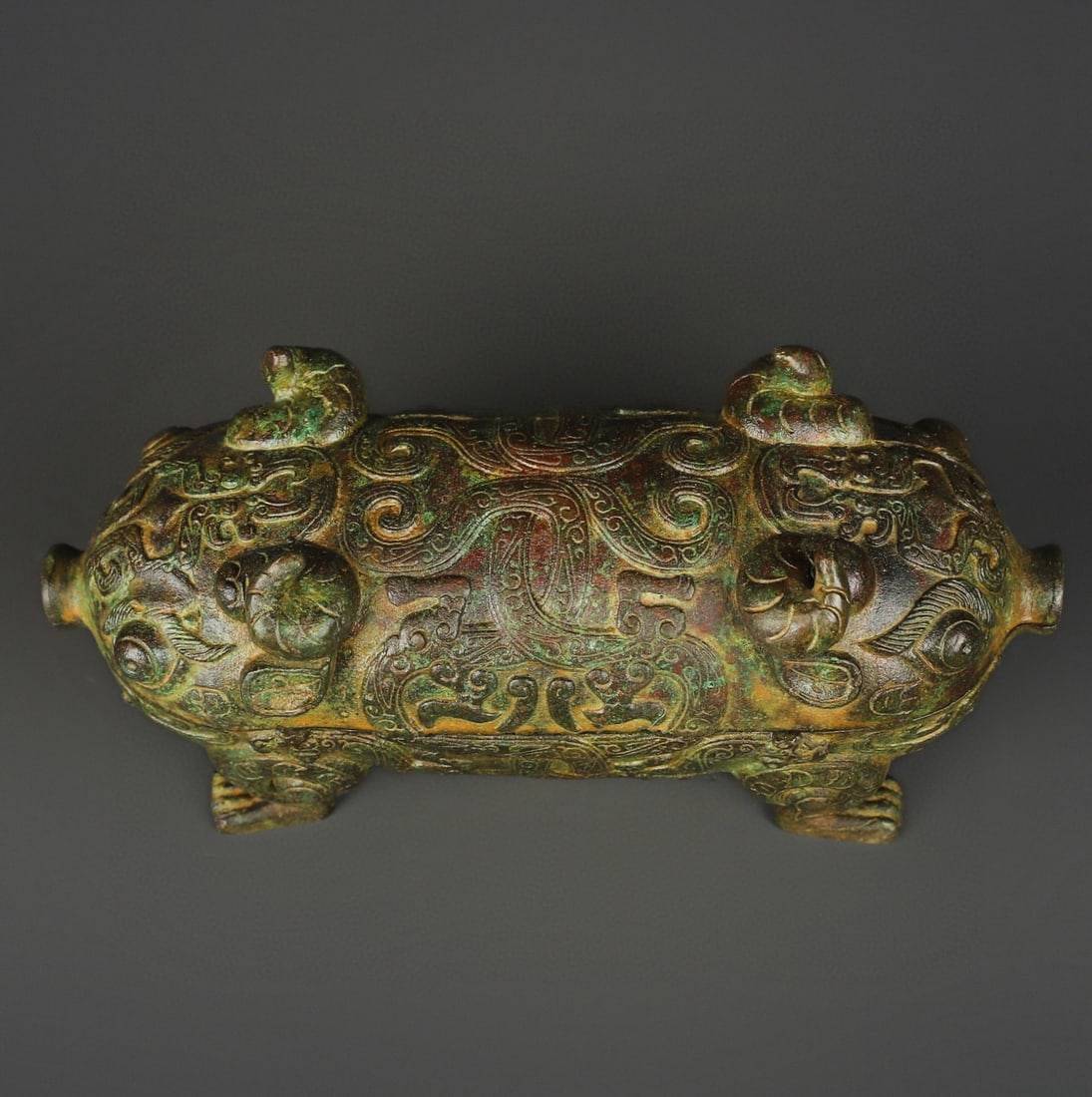 A Exquisite Bronze Beast Box - 4