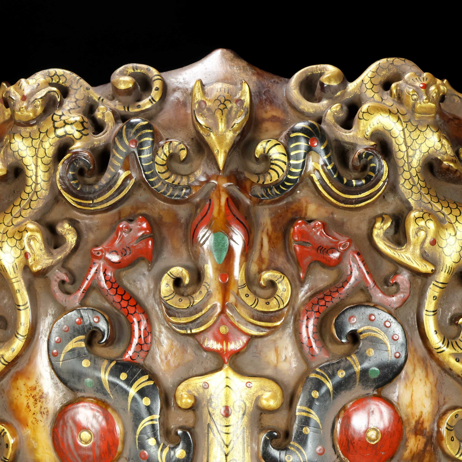 A Exquisite Hotan Jade Beast-Face Pattern Shield - 2