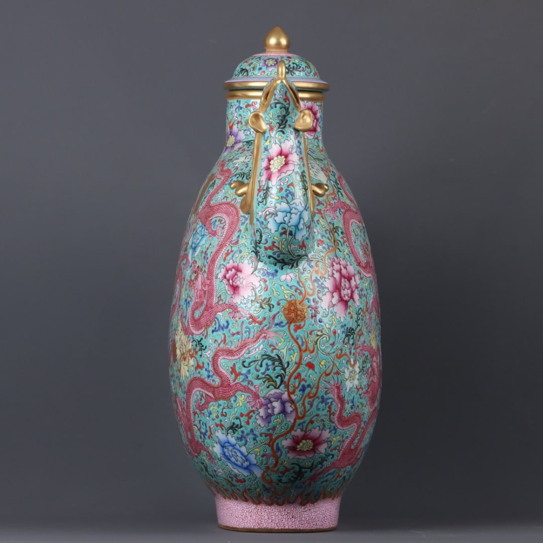 A Exquisite Enamel Gilt Dragon Pattern Pot - 2