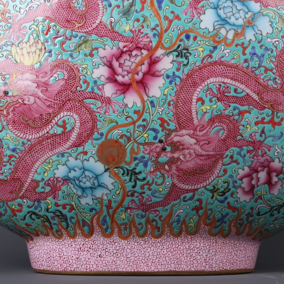 A Exquisite Enamel Gilt Dragon Pattern Pot - 7