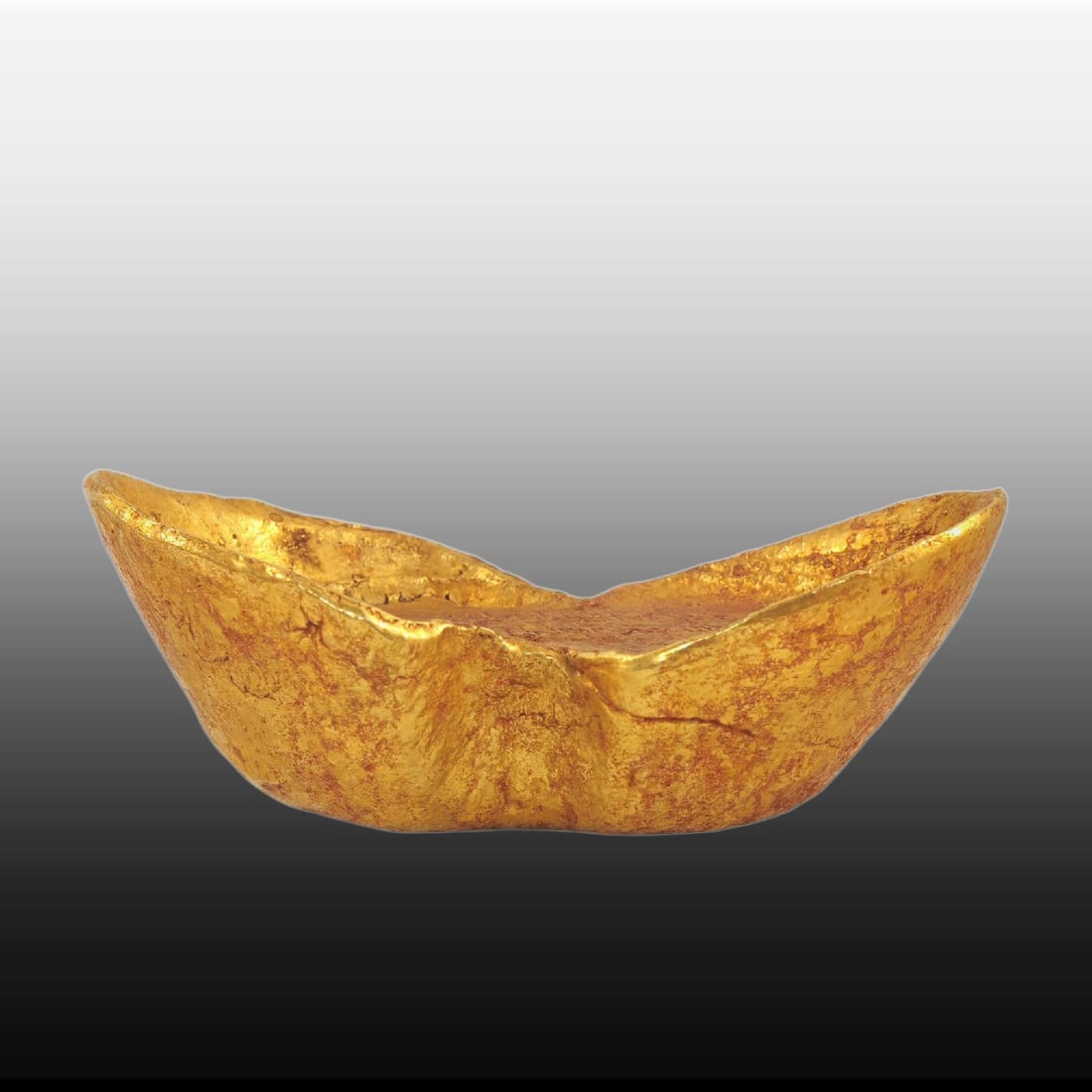 A Exquisite Gilt Bronze Ingot - 2