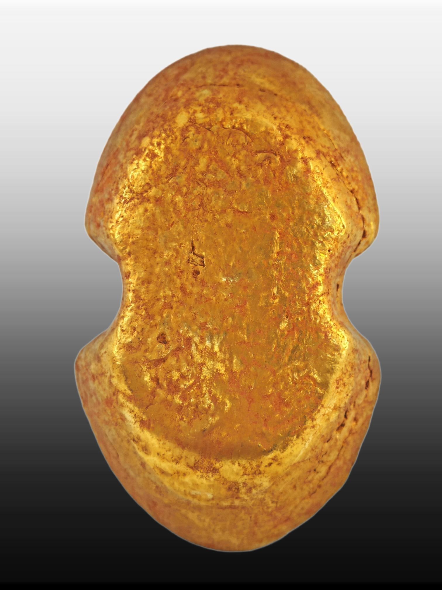 A Exquisite Gilt Bronze Ingot - 5
