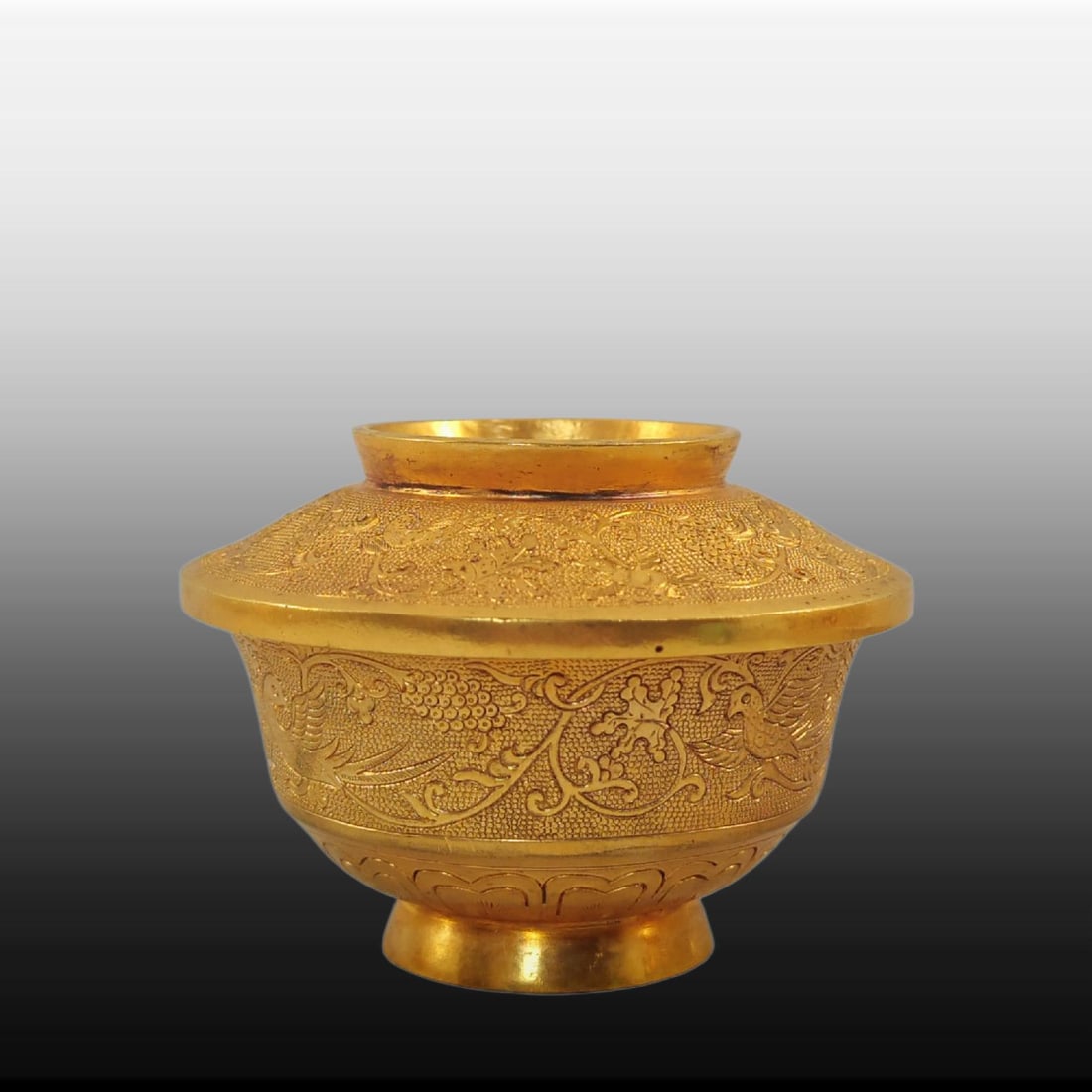 A Exquisite Gilt Bronze Phoenix Pattern Cup - 2
