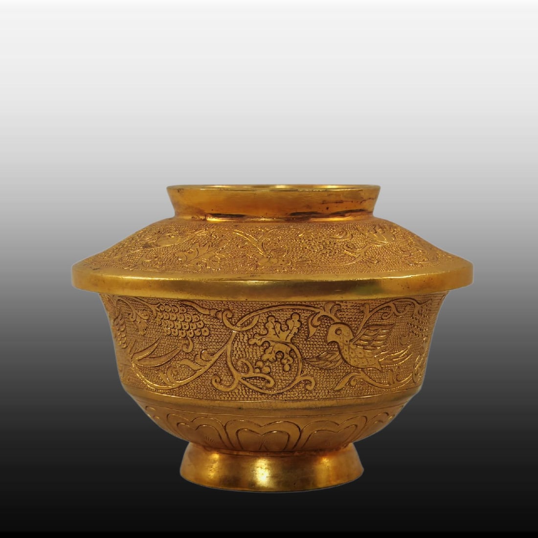 A Exquisite Gilt Bronze Phoenix Pattern Cup - 3