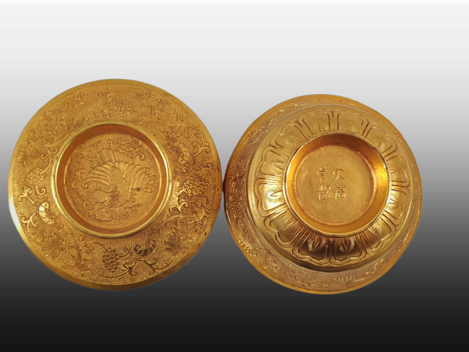 A Exquisite Gilt Bronze Phoenix Pattern Cup - 6