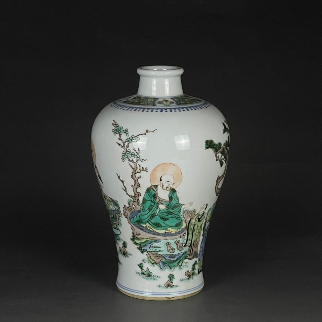 A Exquisite Wucai Figures Pattern Vase - 3