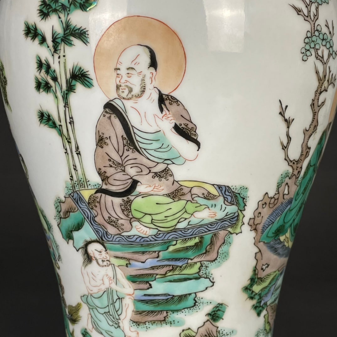 A Exquisite Wucai Figures Pattern Vase - 6