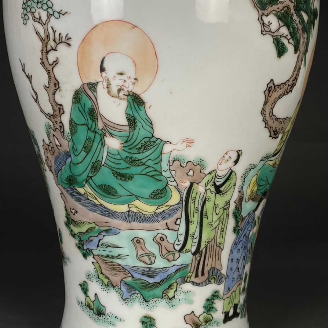 A Exquisite Wucai Figures Pattern Vase - 7
