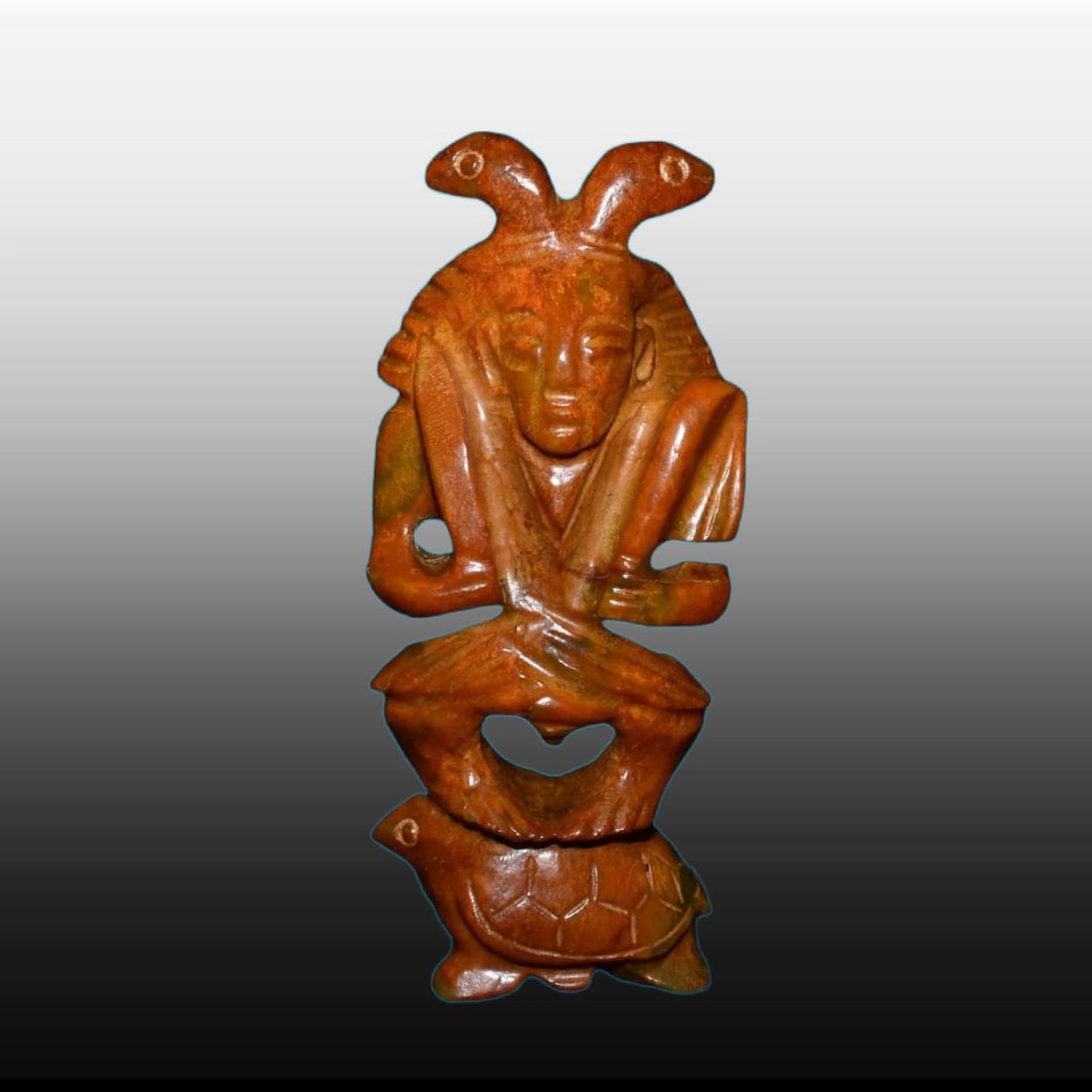 A Exquisite River Polished Jade Figure Ornament: A Exquisite River Polished Jade Figure Ornament,Ancient Time, China,Size:10inx4.7in,Weight:2290g 河磨玉人摆件,远古时期
