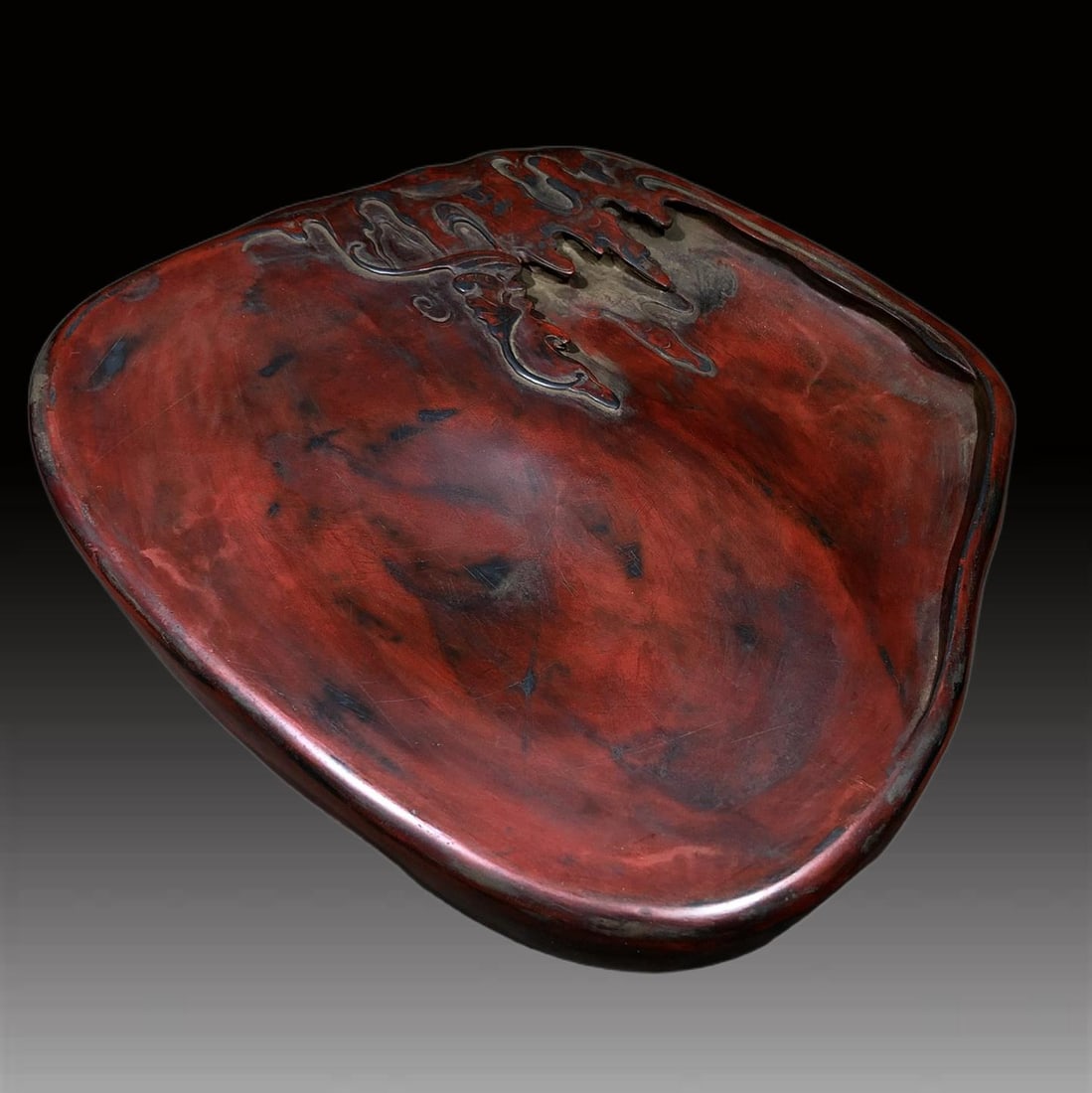 A Exquisite Wu Qijun Mark Auspicious Cloud Pattern Inkstone - 7