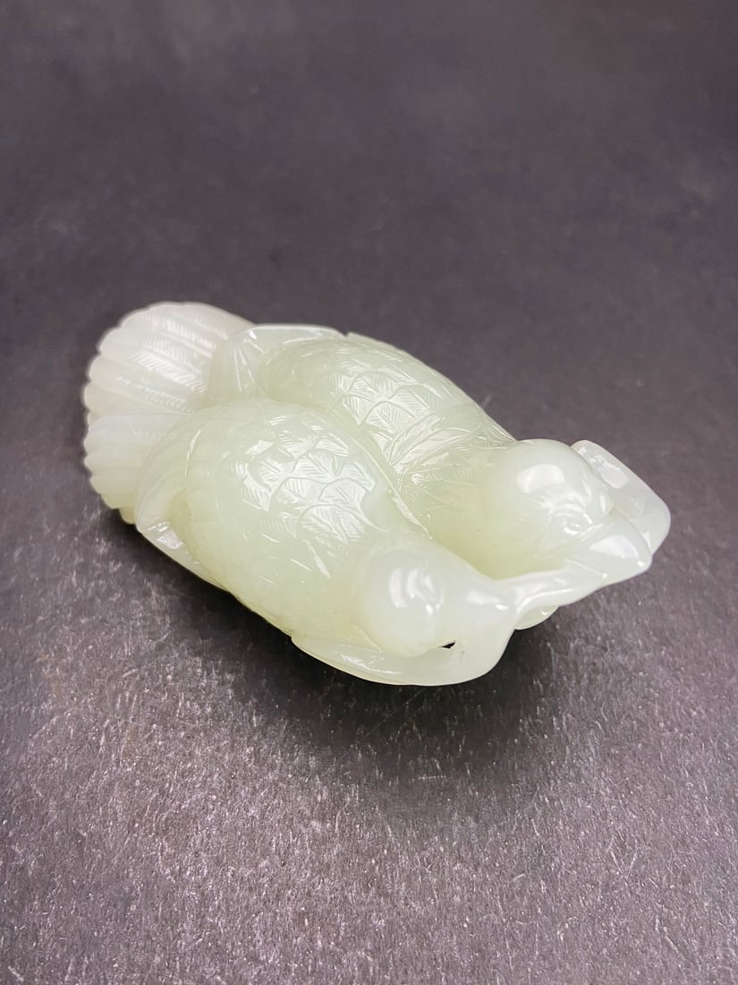 A Exquisite Hotan Jade Bird Handheld Carving - 2