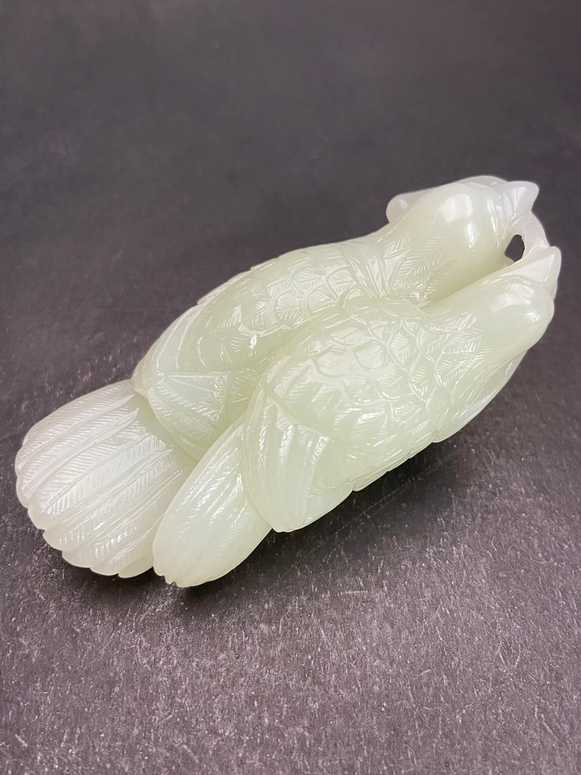 A Exquisite Hotan Jade Bird Handheld Carving - 3
