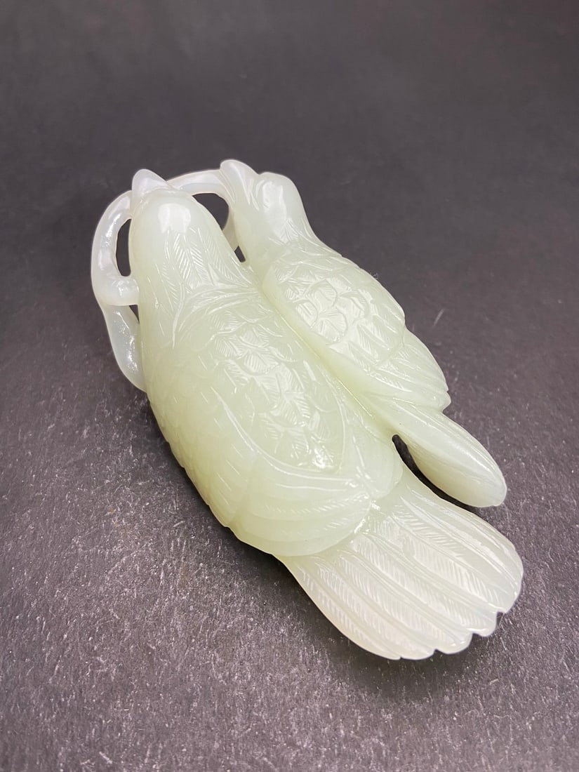 A Exquisite Hotan Jade Bird Handheld Carving - 4