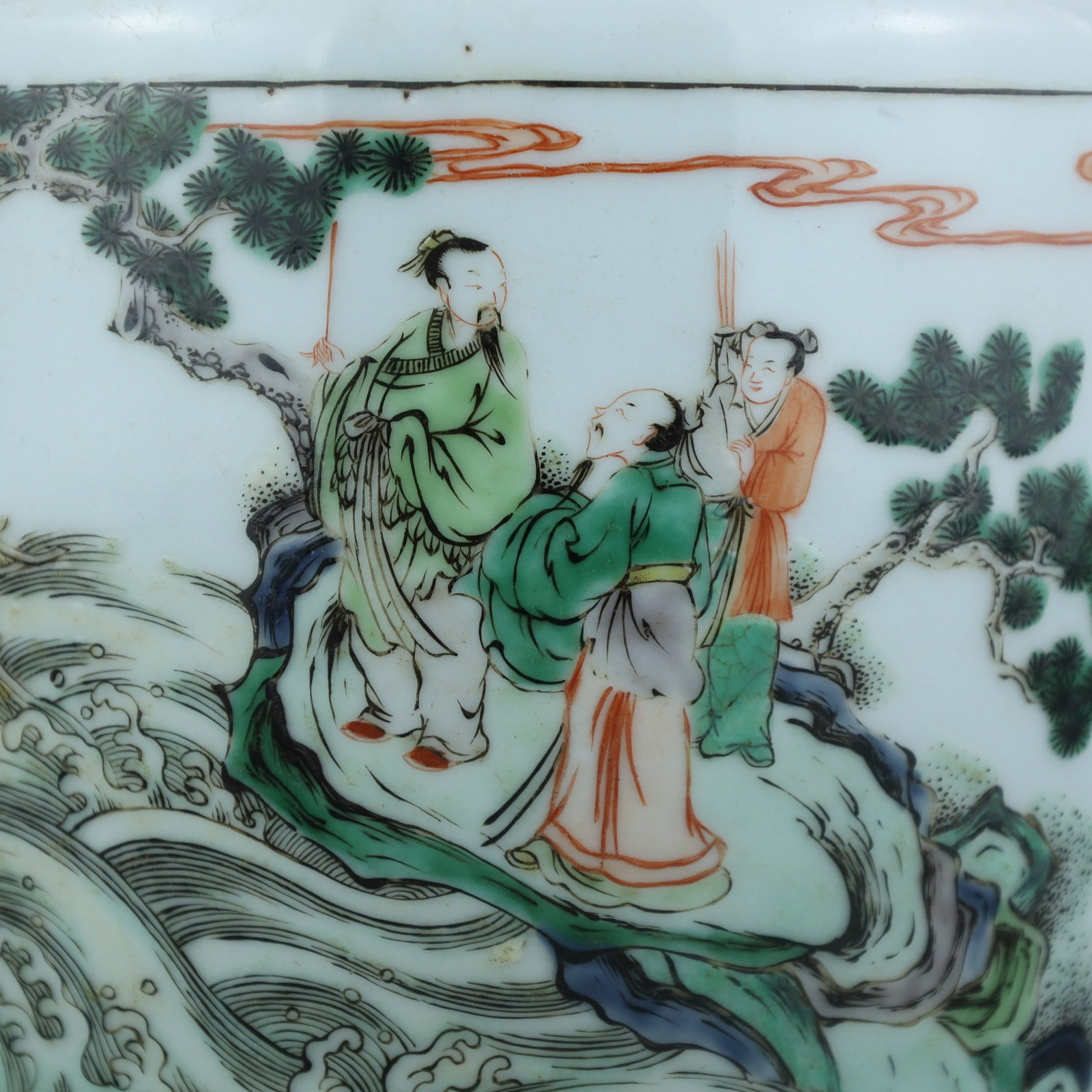 A Exquisite Wucai Figures Pattern Jar - 6