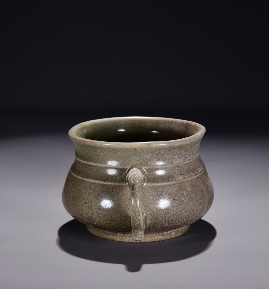 A Exquisite Ru yao Double-Ears Censer - 10