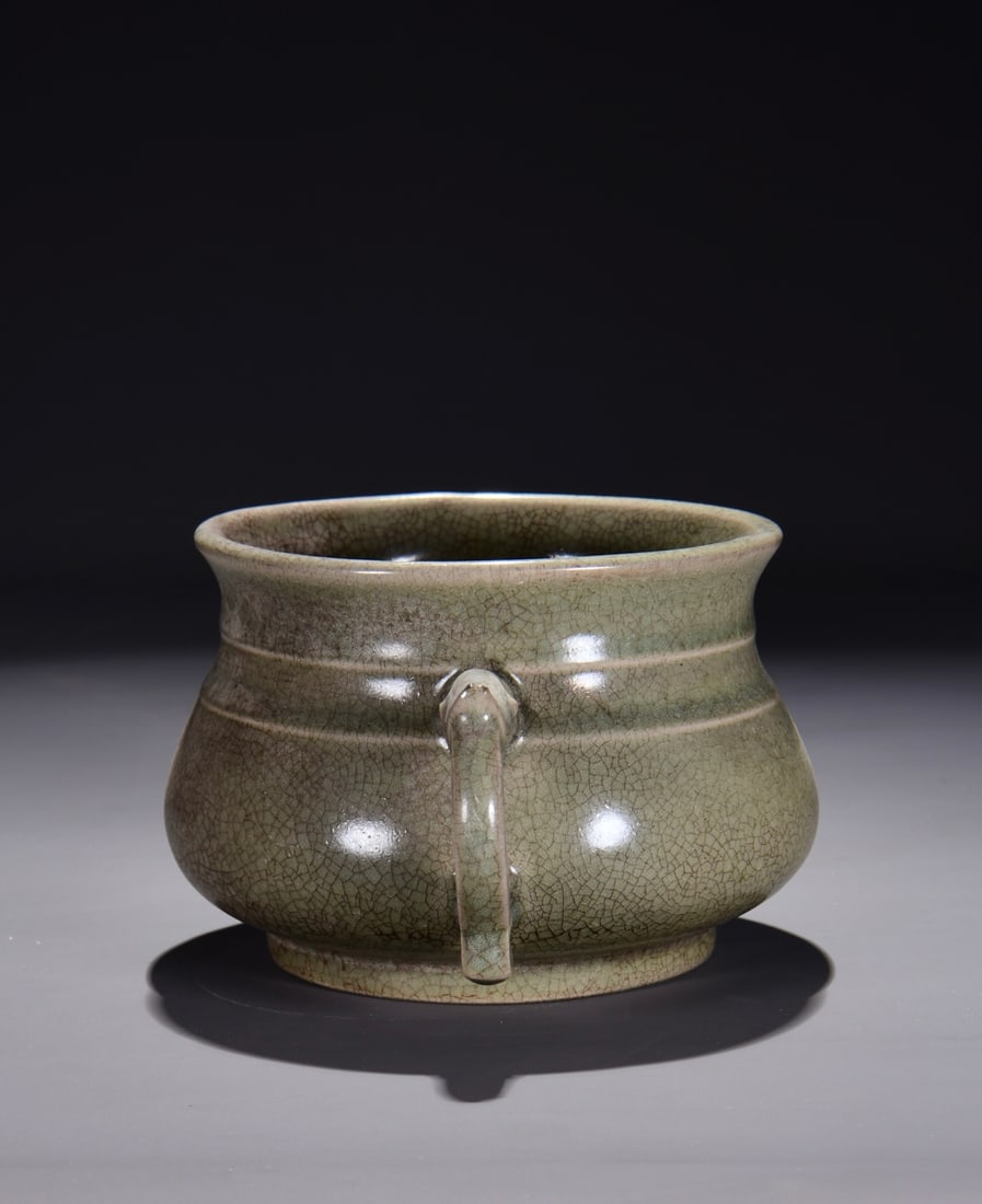 A Exquisite Ru yao Double-Ears Censer - 6
