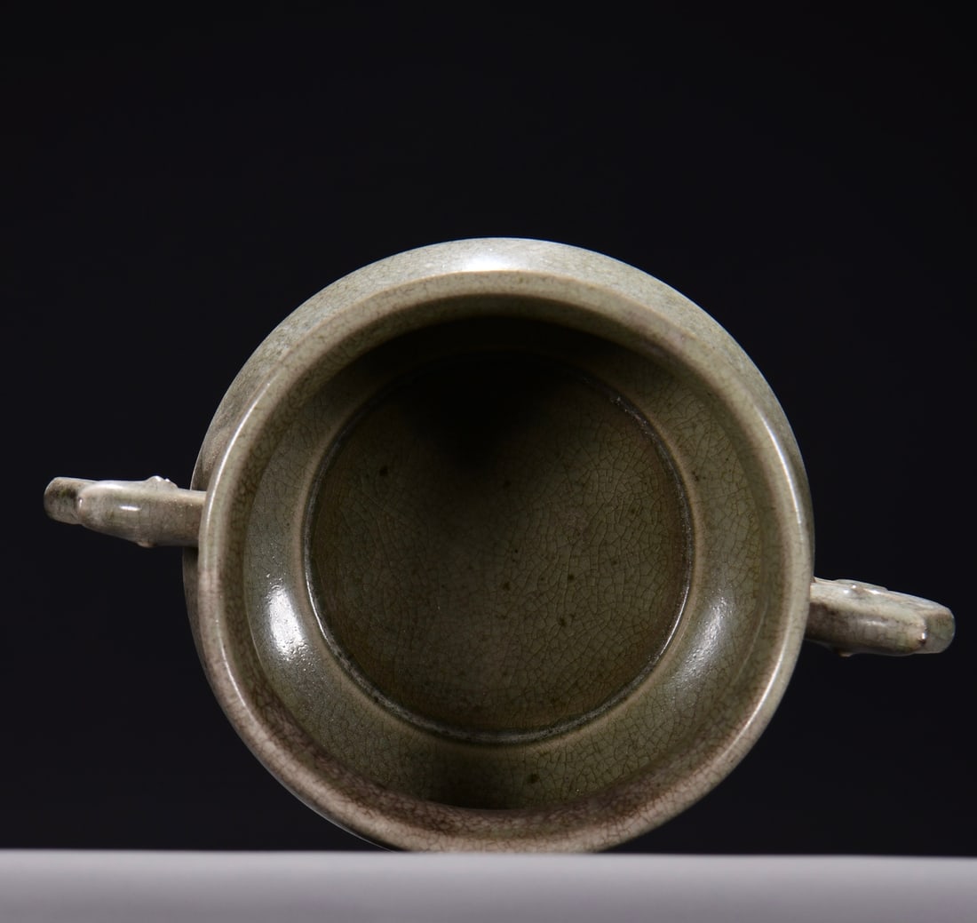 A Exquisite Ru yao Double-Ears Censer - 8