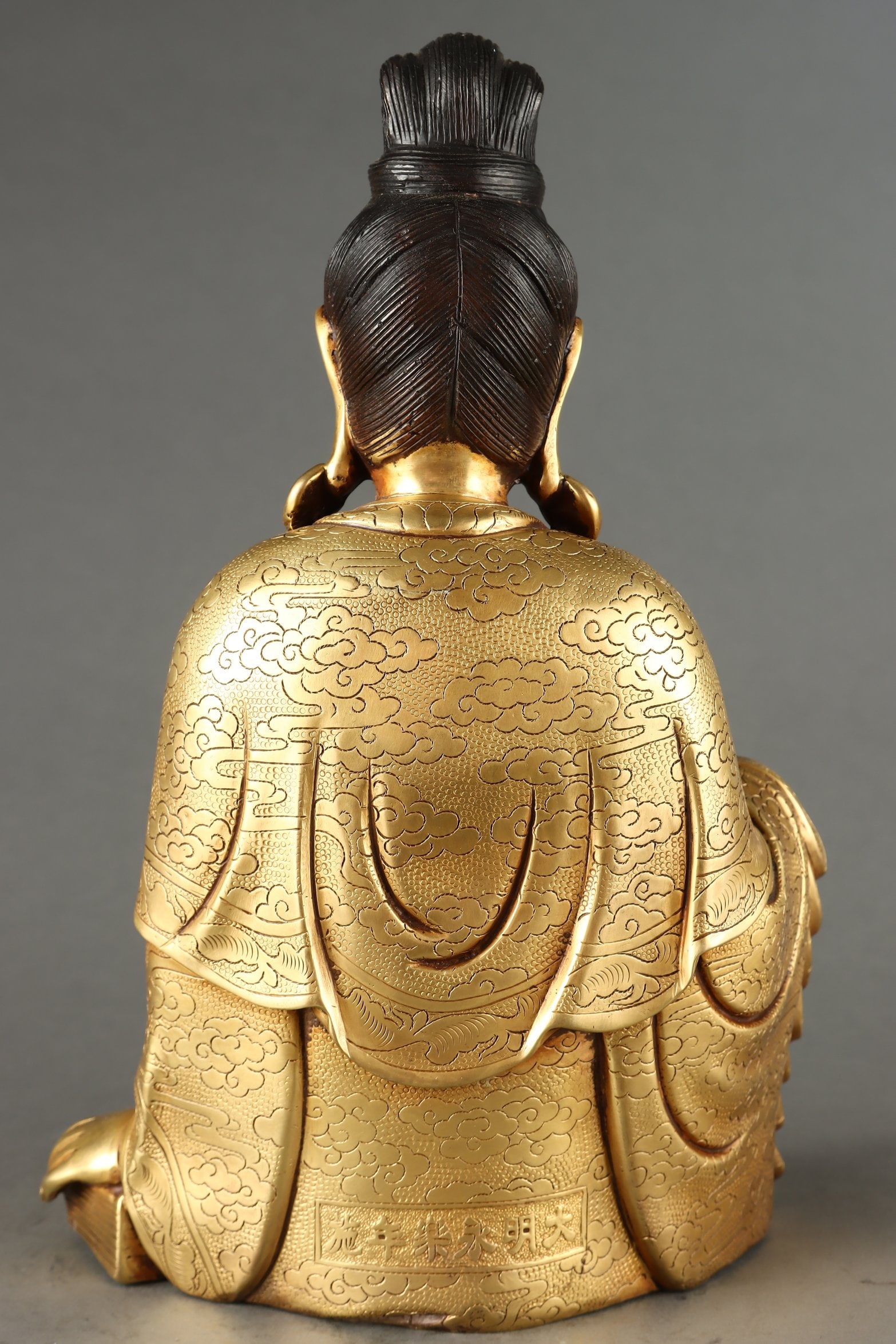 A Exquisite Gilt Bronze Statue of Avalokitesvara Ornament - 4