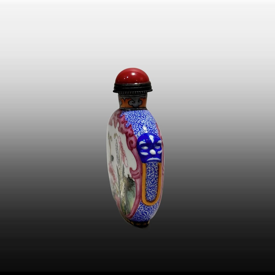 A Exquisite Famille-Rose Flower Pattern Snuff Bottle - 5