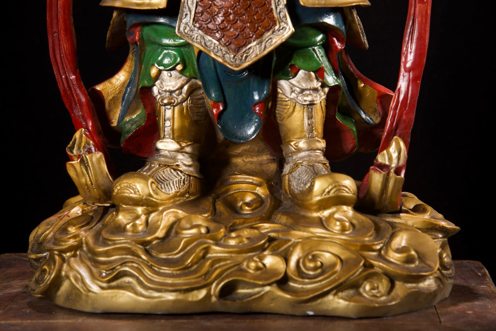 A Exquisite Coppery Painted Color Figures Ornament - 4