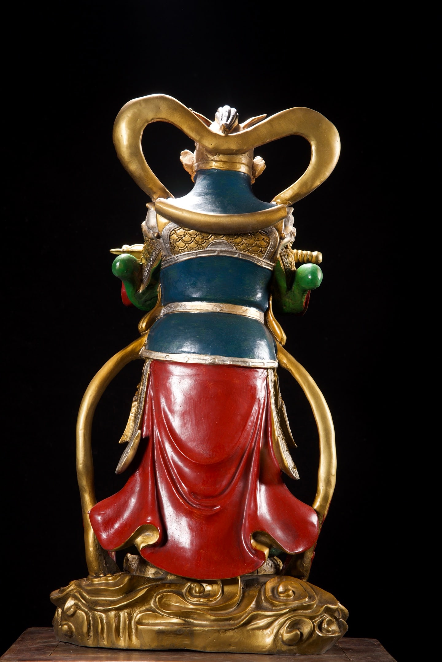 A Exquisite Coppery Painted Color Figures Ornament - 7