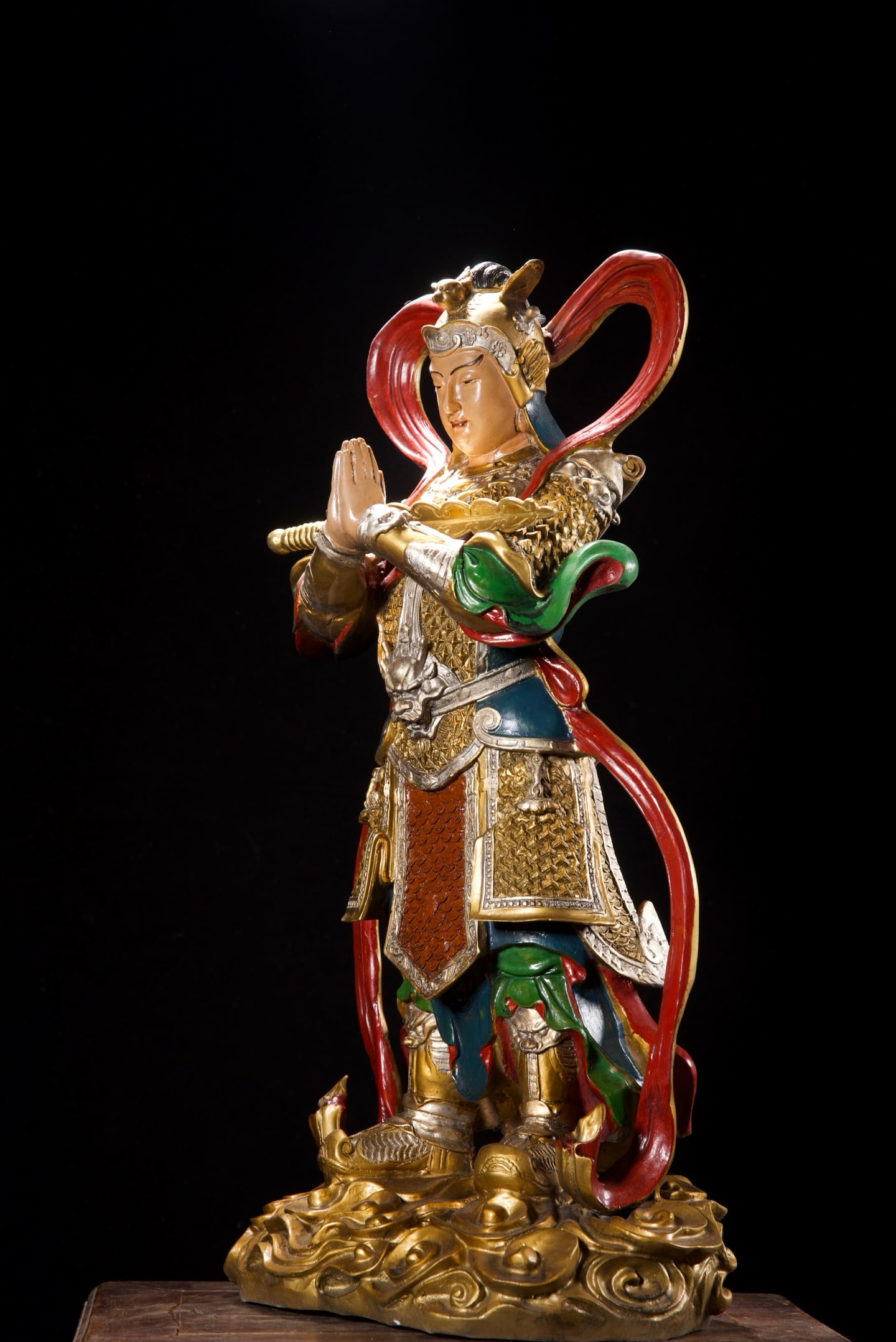 A Exquisite Coppery Painted Color Figures Ornament - 8