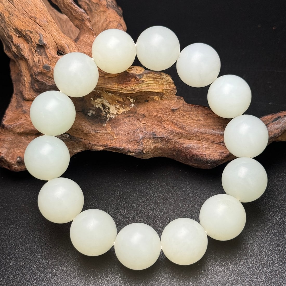 A Exquisite Hotan Jade Round beads Bracelets - 3