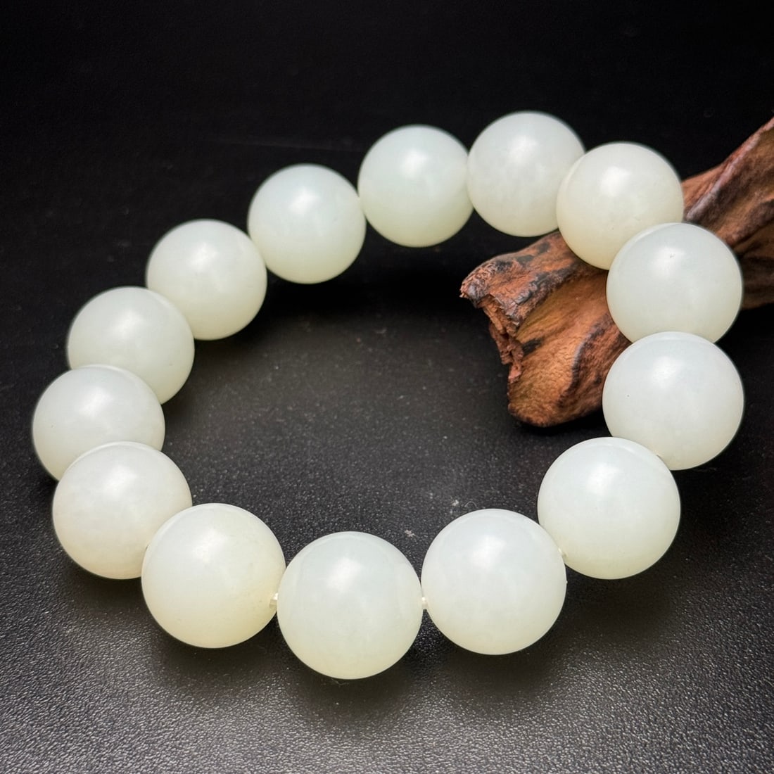 A Exquisite Hotan Jade Round beads Bracelets - 4