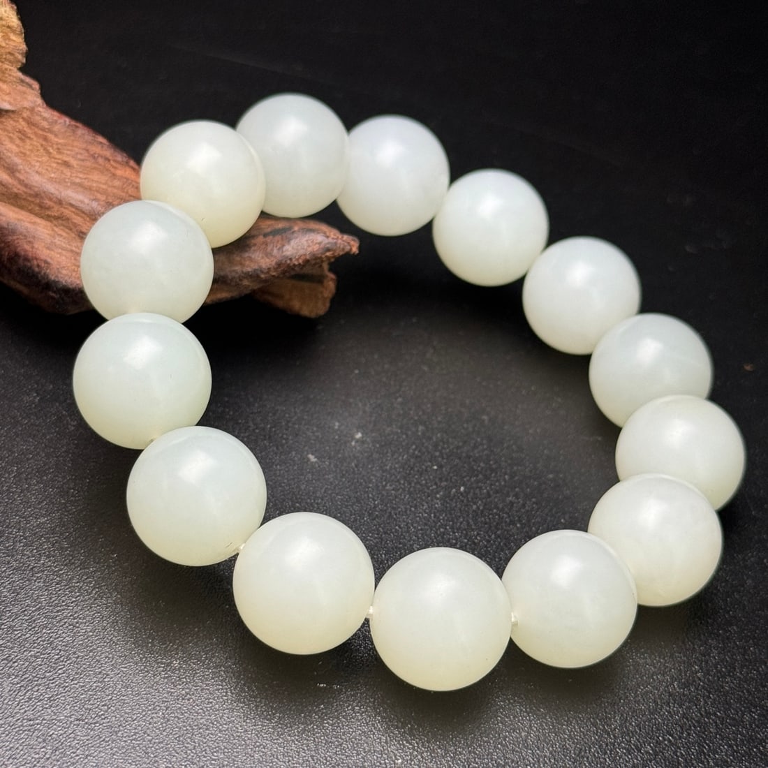 A Exquisite Hotan Jade Round beads Bracelets - 5