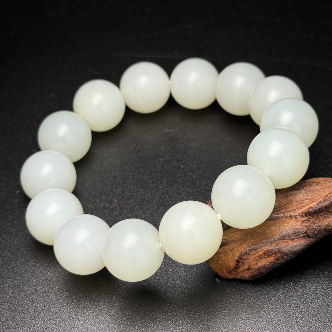 A Exquisite Hotan Jade Round beads Bracelets - 7