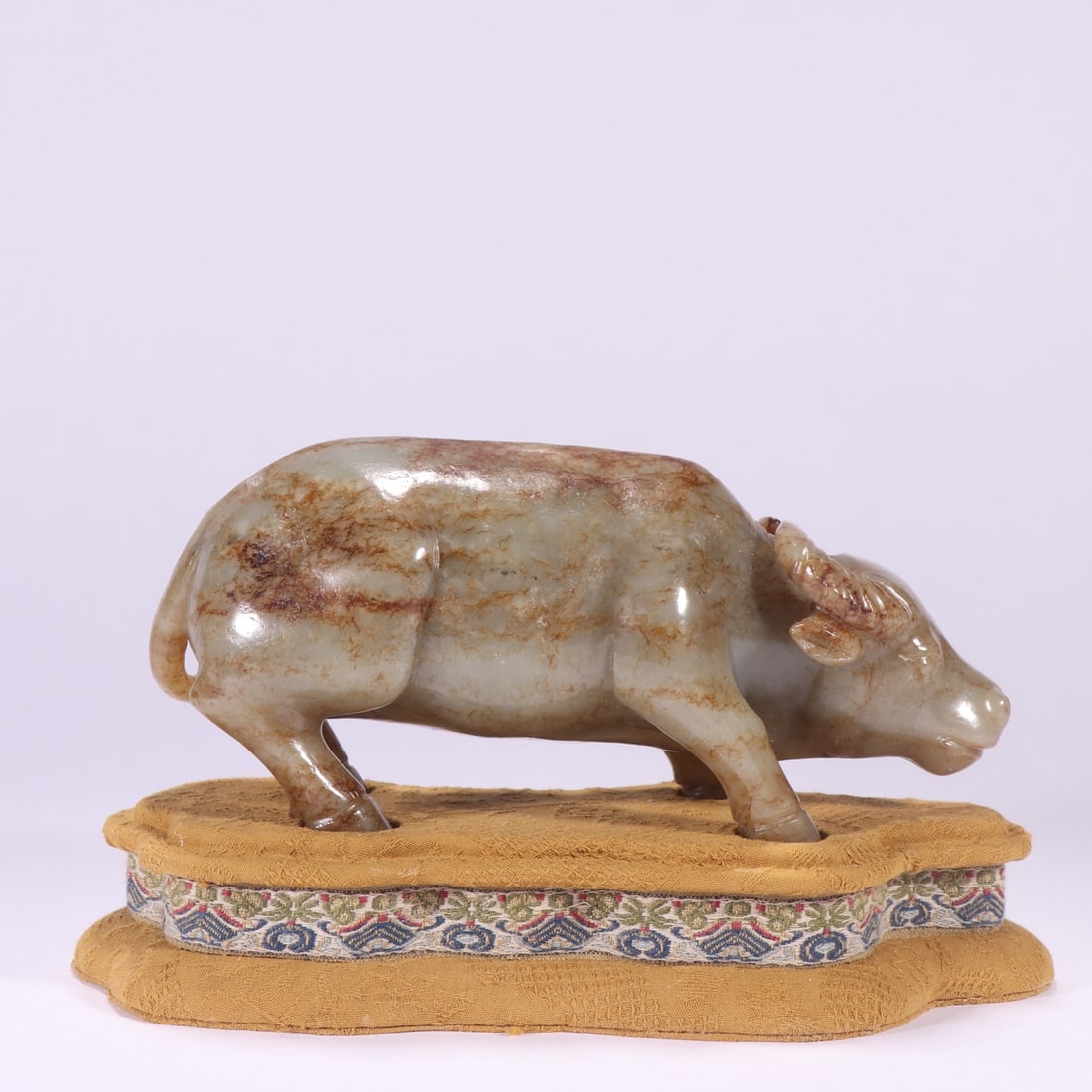 A Exquisite Hotan Jade Buffalo Ornament - 5