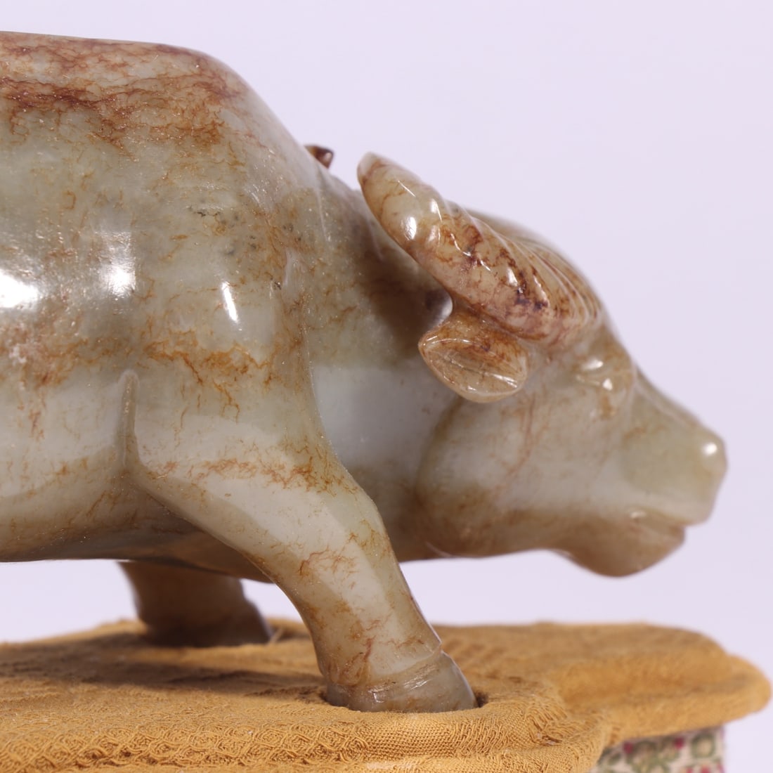 A Exquisite Hotan Jade Buffalo Ornament - 6