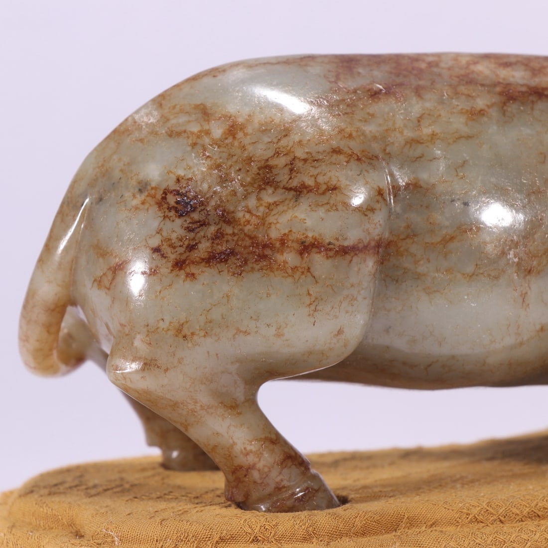 A Exquisite Hotan Jade Buffalo Ornament - 7