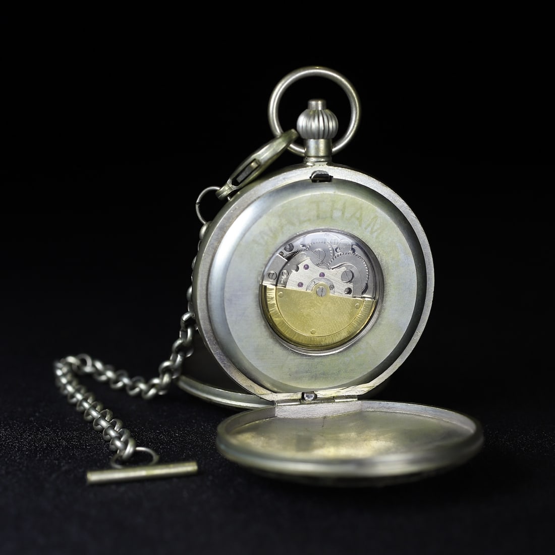 A Exquisite Silver Figures Pattern Double Opening Pocket Watch - 7
