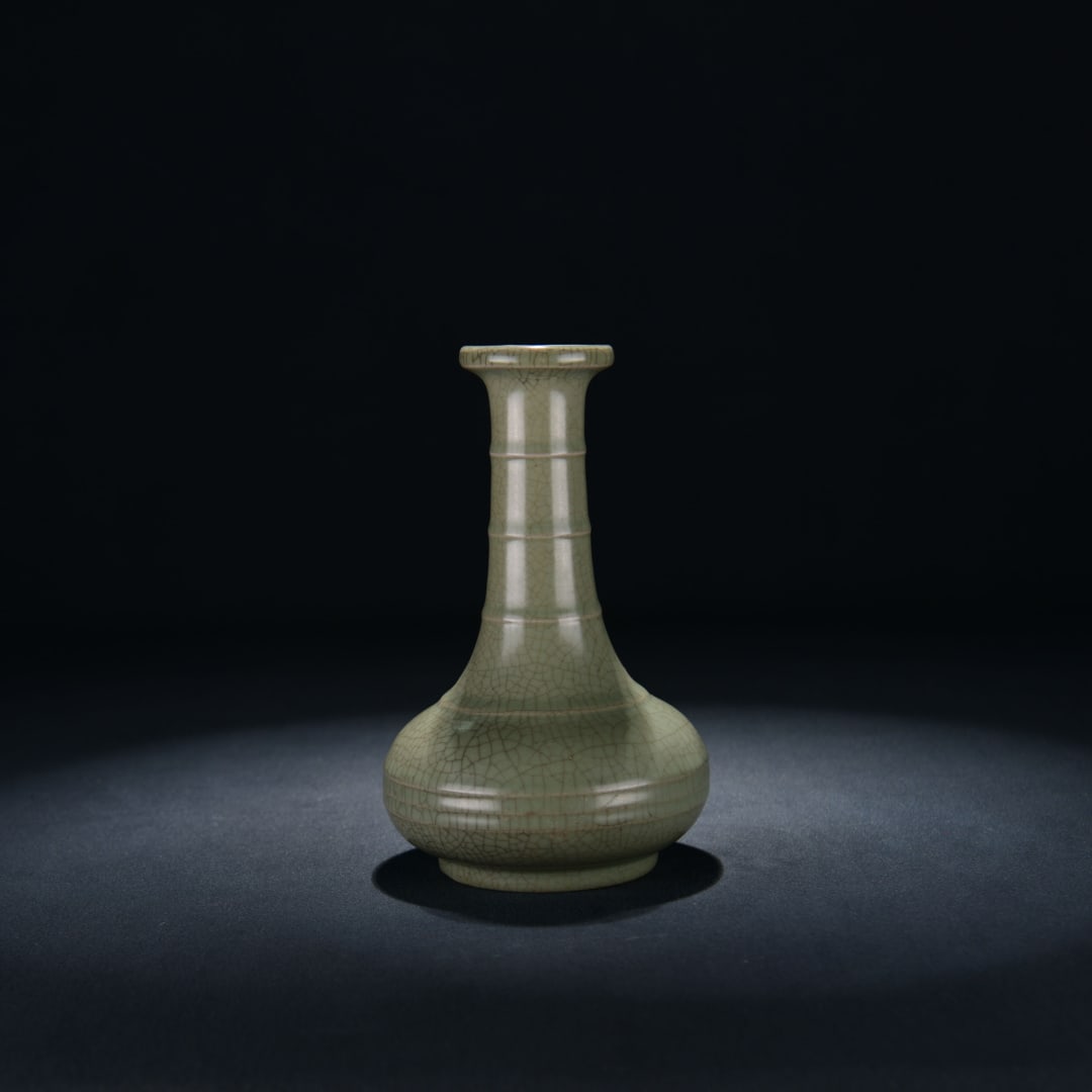 A Exquisite Ru yao Sky Blue Glazed string pattern Vase - 3