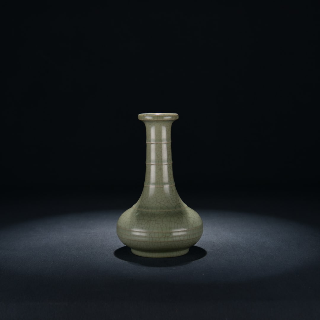 A Exquisite Ru yao Sky Blue Glazed string pattern Vase - 4