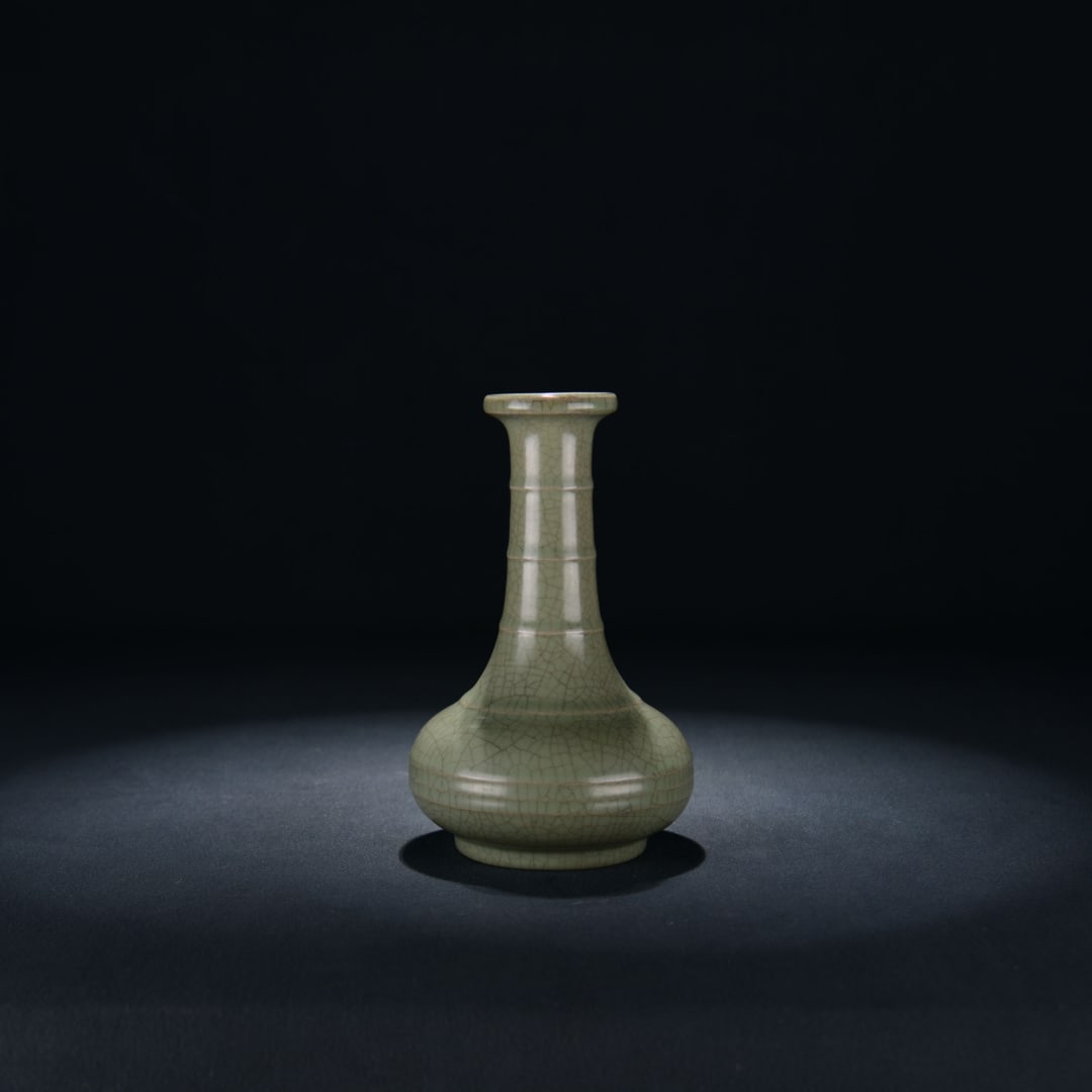 A Exquisite Ru yao Sky Blue Glazed string pattern Vase - 5