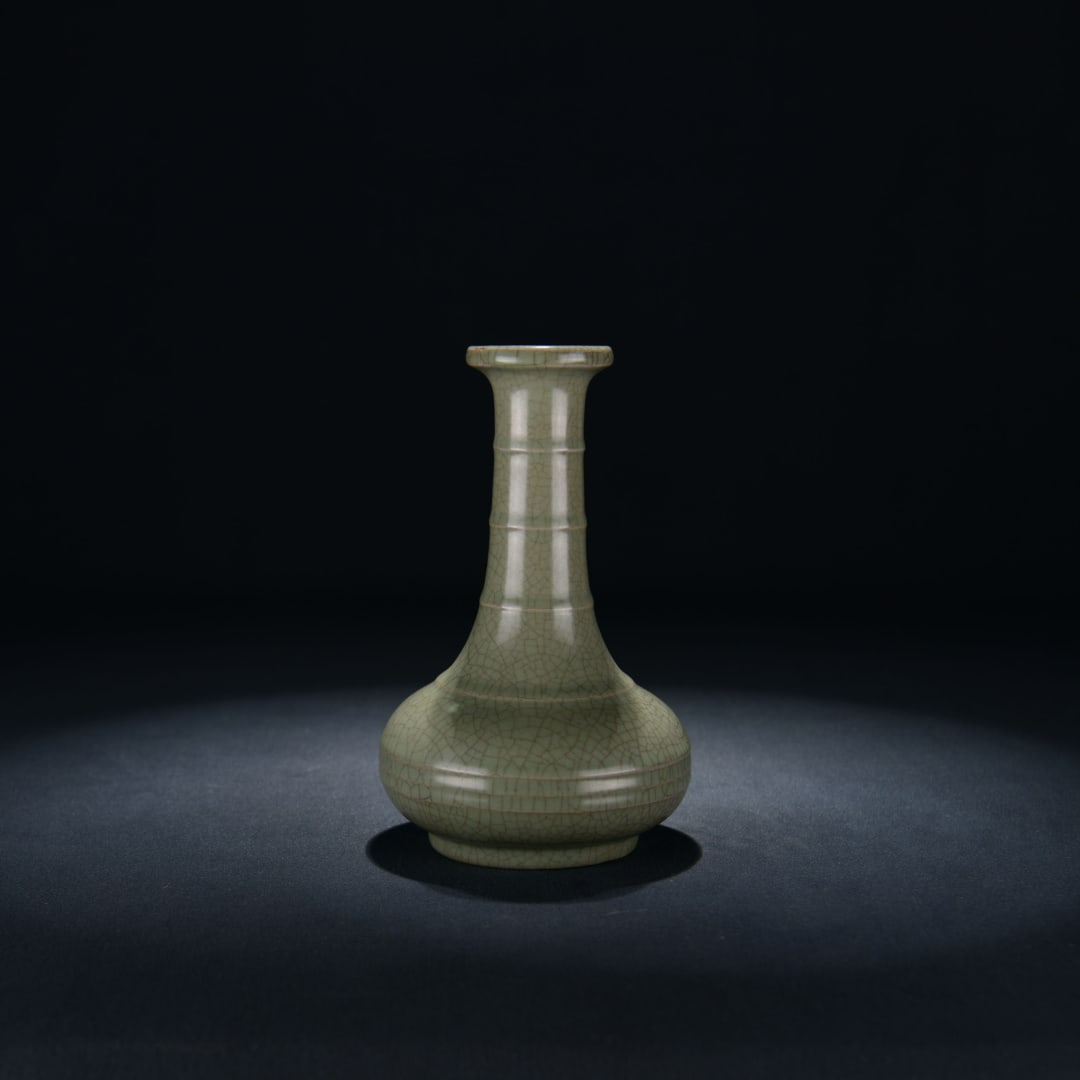 A Exquisite Ru yao Sky Blue Glazed string pattern Vase - 6