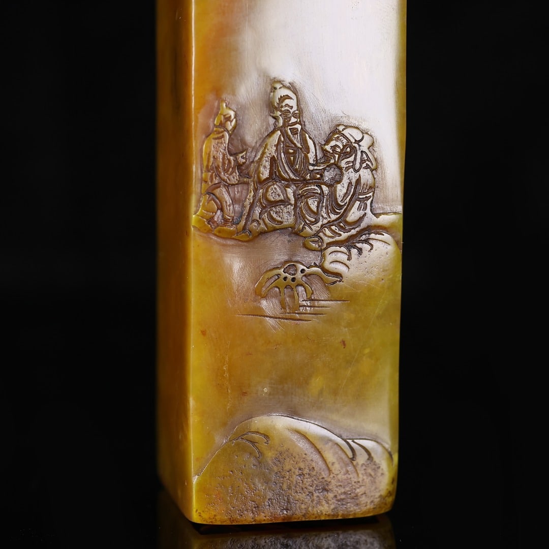 A Exquisite Shoushan Stone Figures Pattern Seal - 3
