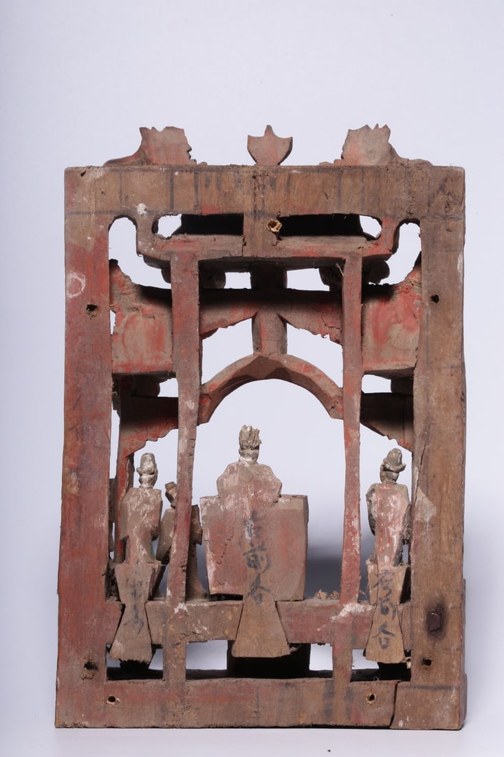 A Exquisite Wood Carved Figures Ornament - 7