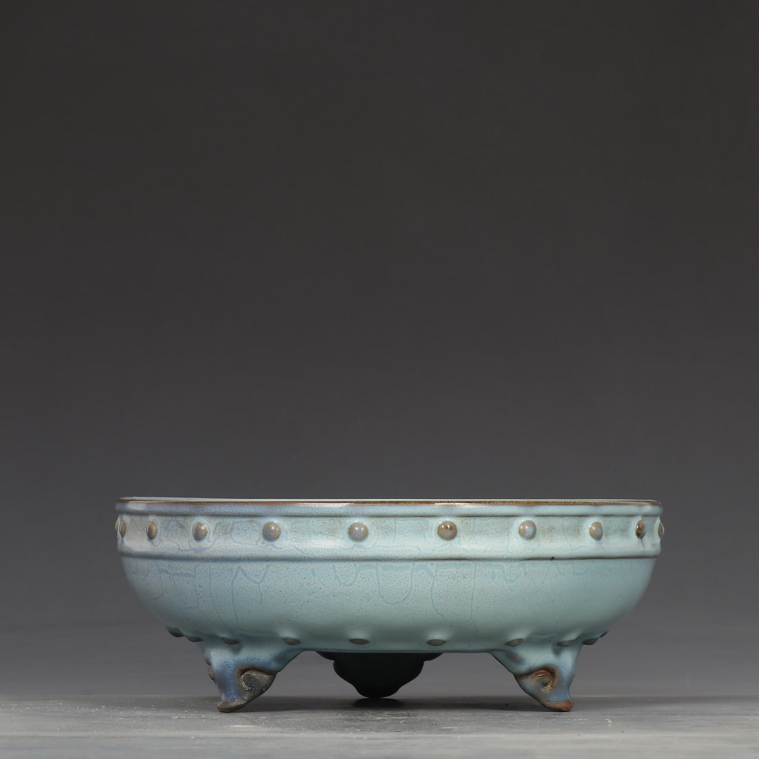 A Exquisite Jun Yao Sky Blue Glazed Tripod Brush Washer (1 of 8)