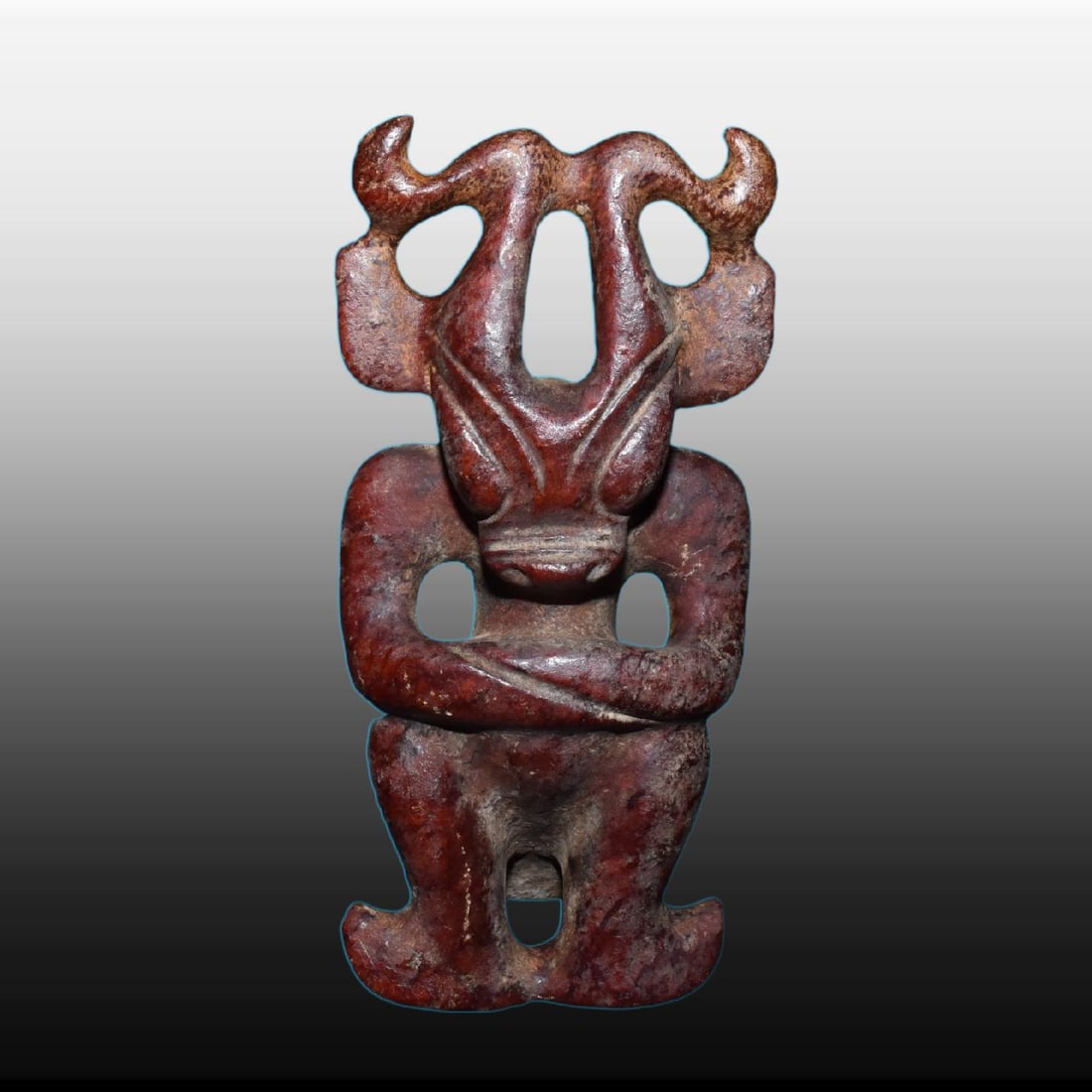 A Exquisite River Polished Jade Figure Ornament: A Exquisite River Polished Jade Figure Ornament,Ancient Time, China,Size:7.1inx3.3in,Weight:710g 河磨玉人形摆件,远古时期