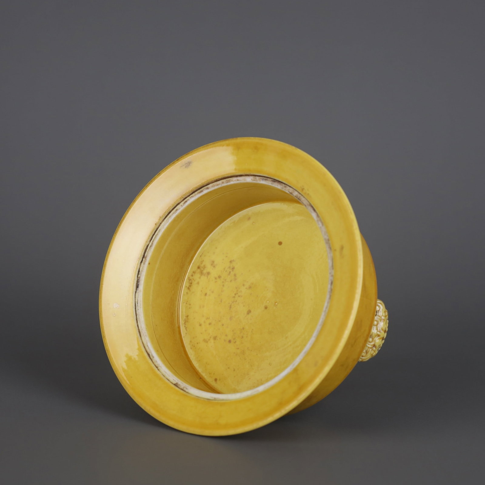 A Exquisite Yellow Glazed Tripod Censer - 8